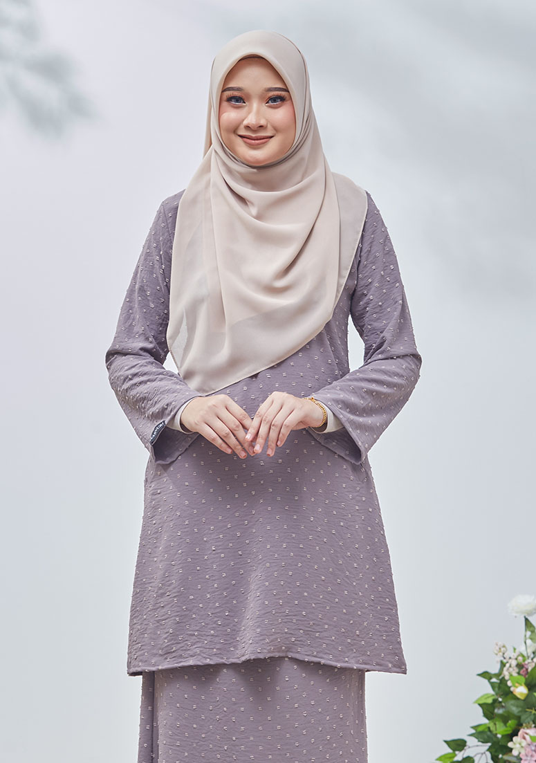 Kurung Cik Afeena - Ash Grey