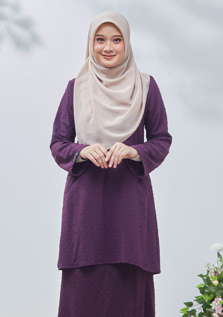 Kurung Cik Afeena - Purple