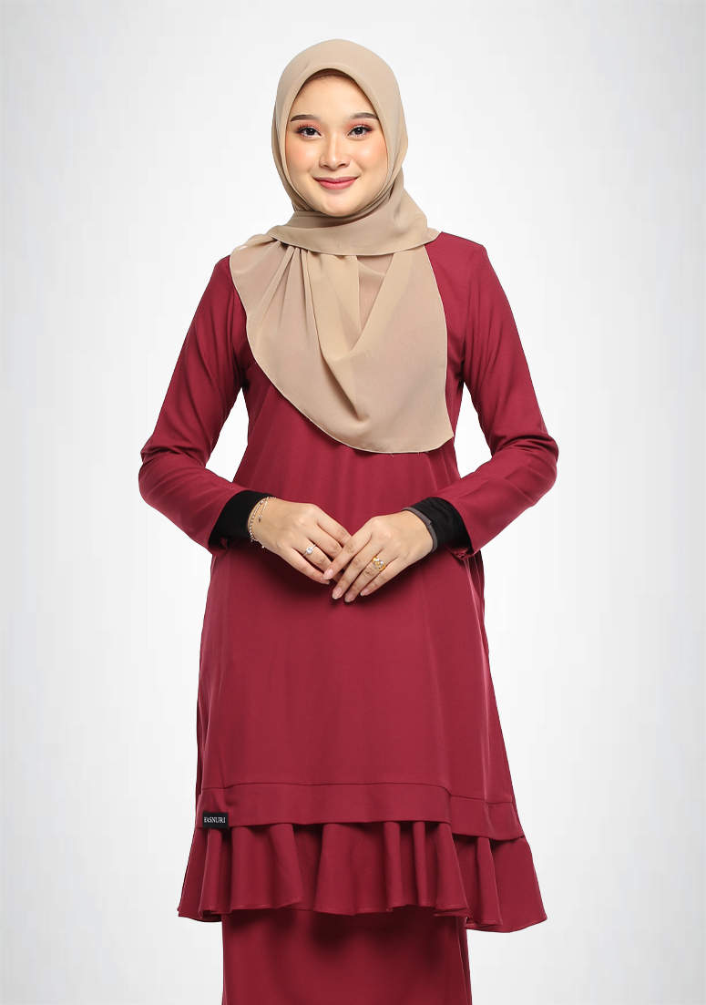Kurung Latisha - Maroon