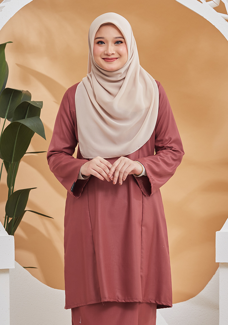 Kurung Zahara - Rosy Brown