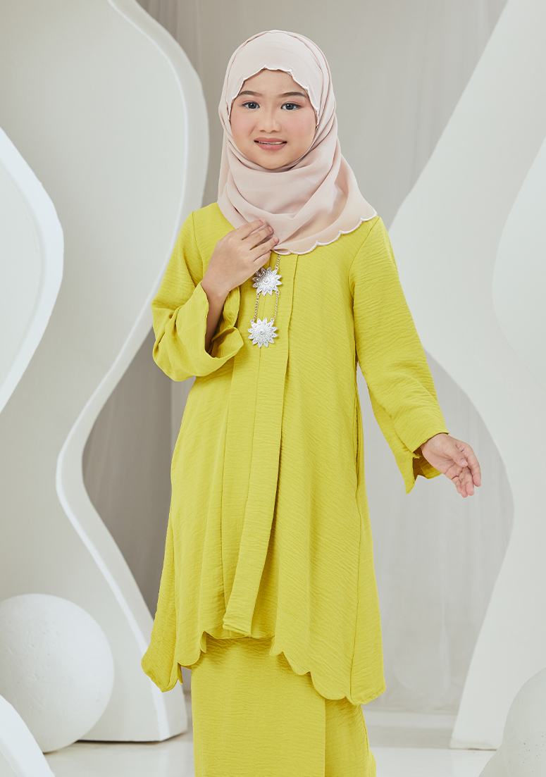 Kebaya Samihah Kids - Lemon