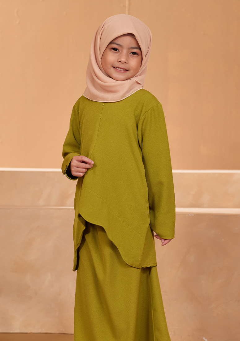 Kurung Aween Kids - Lemon Green