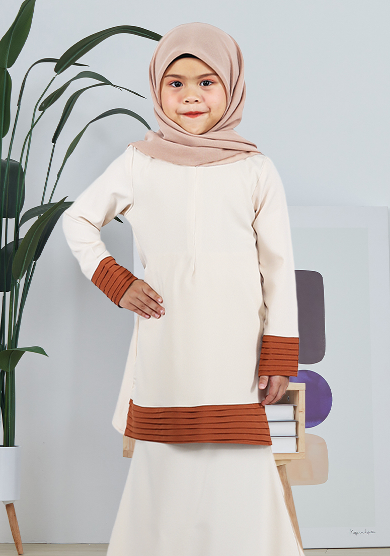 Kurung Maisaraa Kids - Light Cream