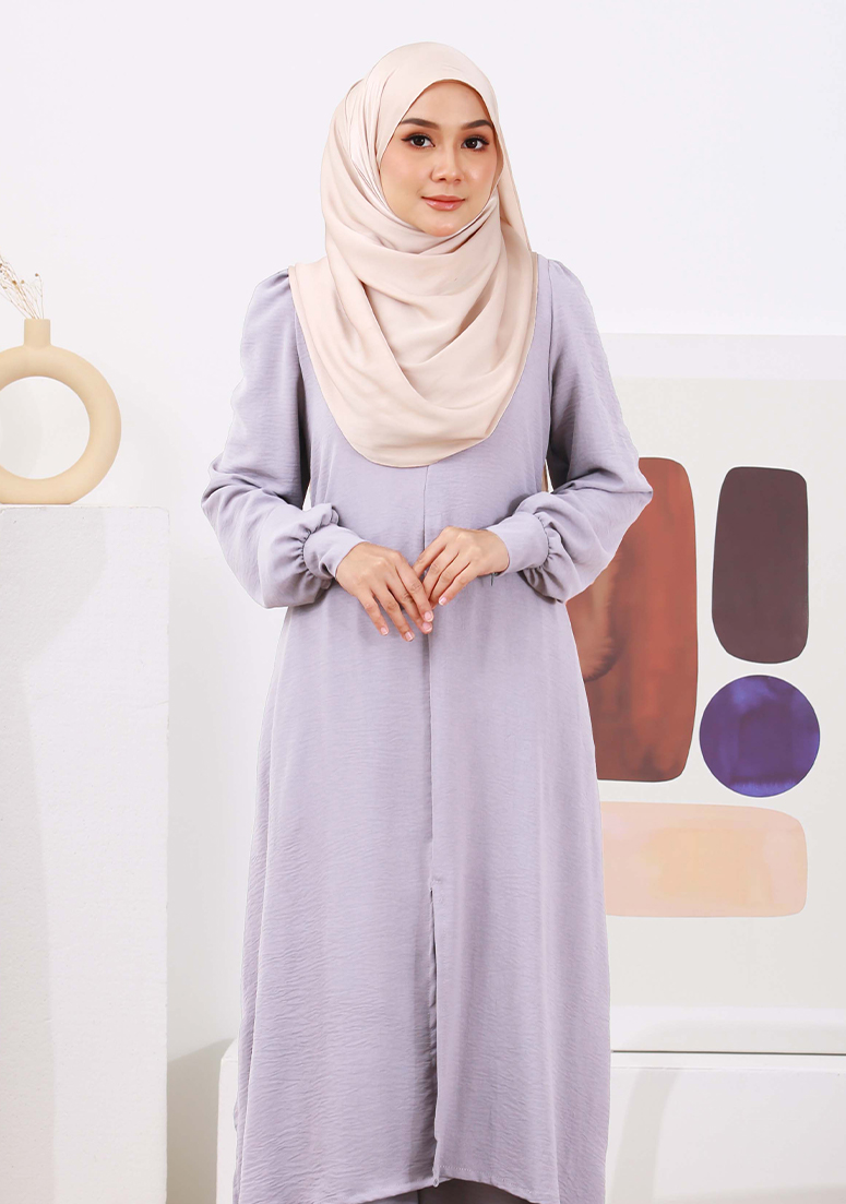 Suit Nur Zakiya - Light Grey