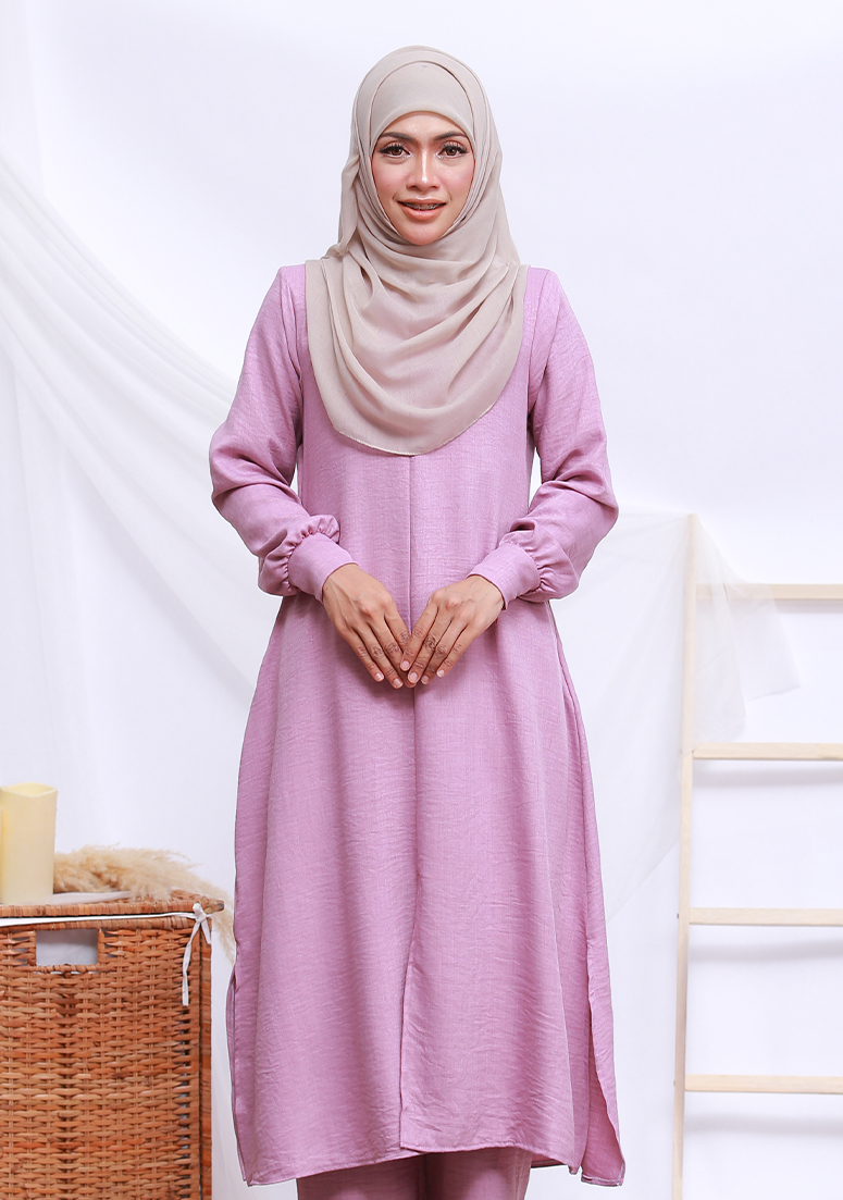 Suit Zakiya Linen - Lilac Purple