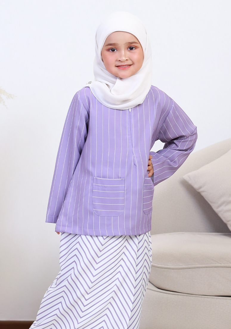 Kurung Imani Kids - Lilac Purple