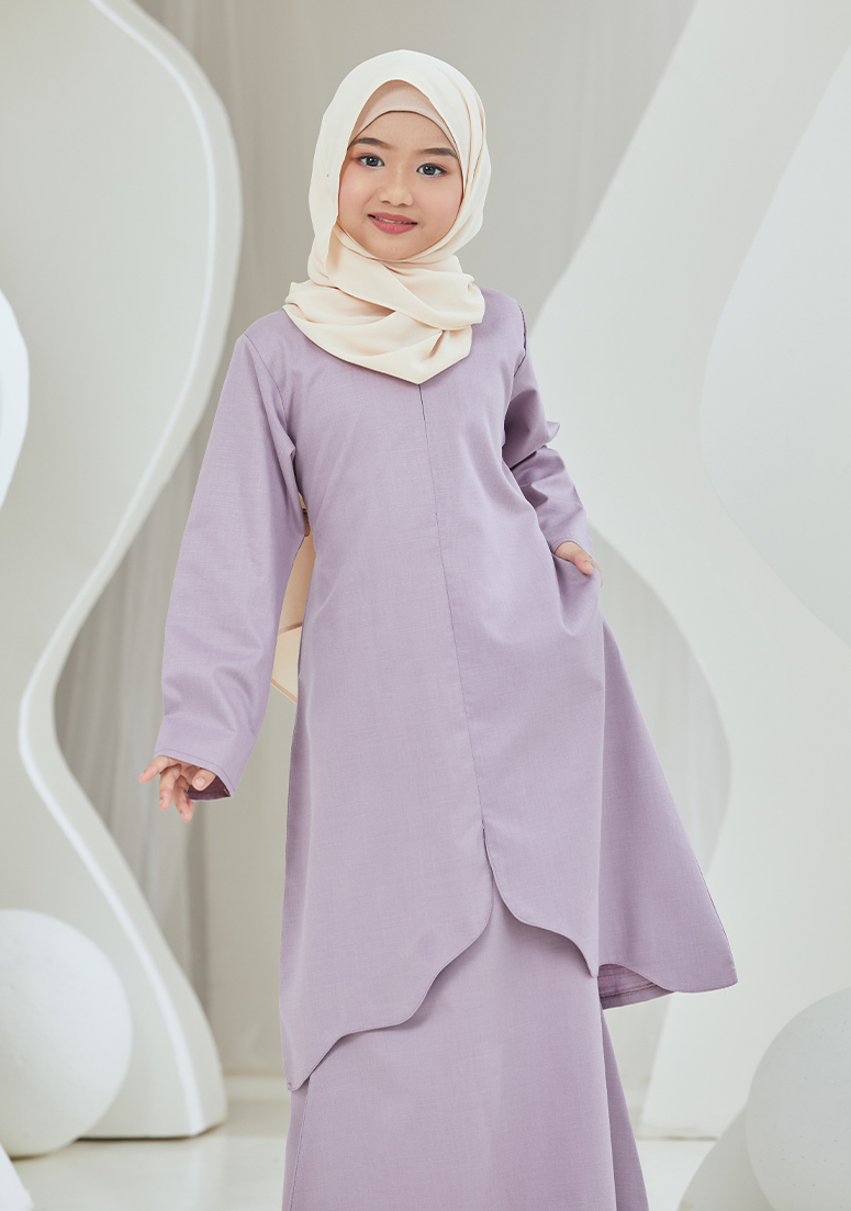 Kurung Suzana Kids - Lilac Purple