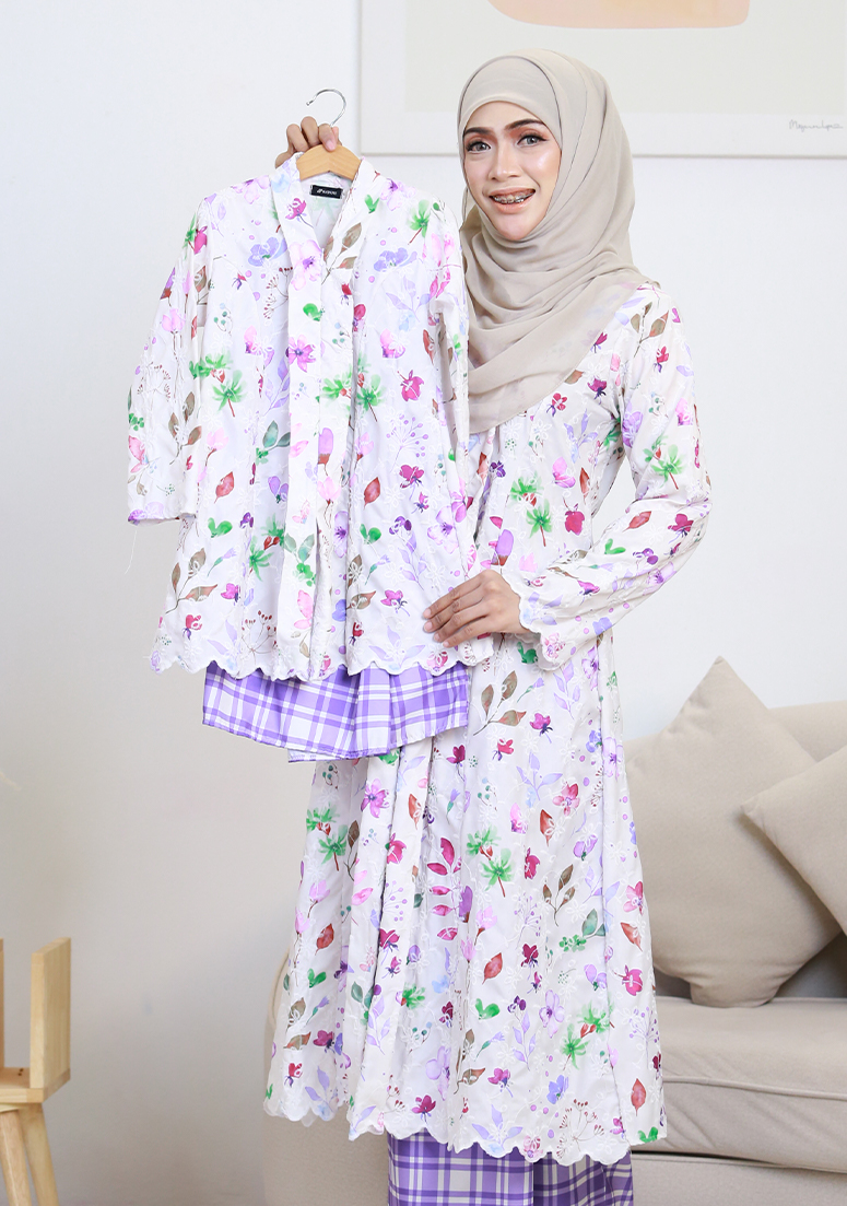 Kebaya Sri Mawar Kids - Lilac Purple