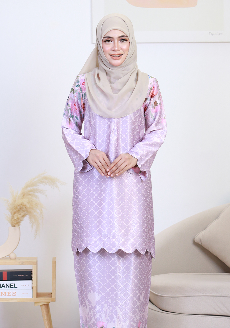 Kurung Wan Amira Labuh - Light Lilac