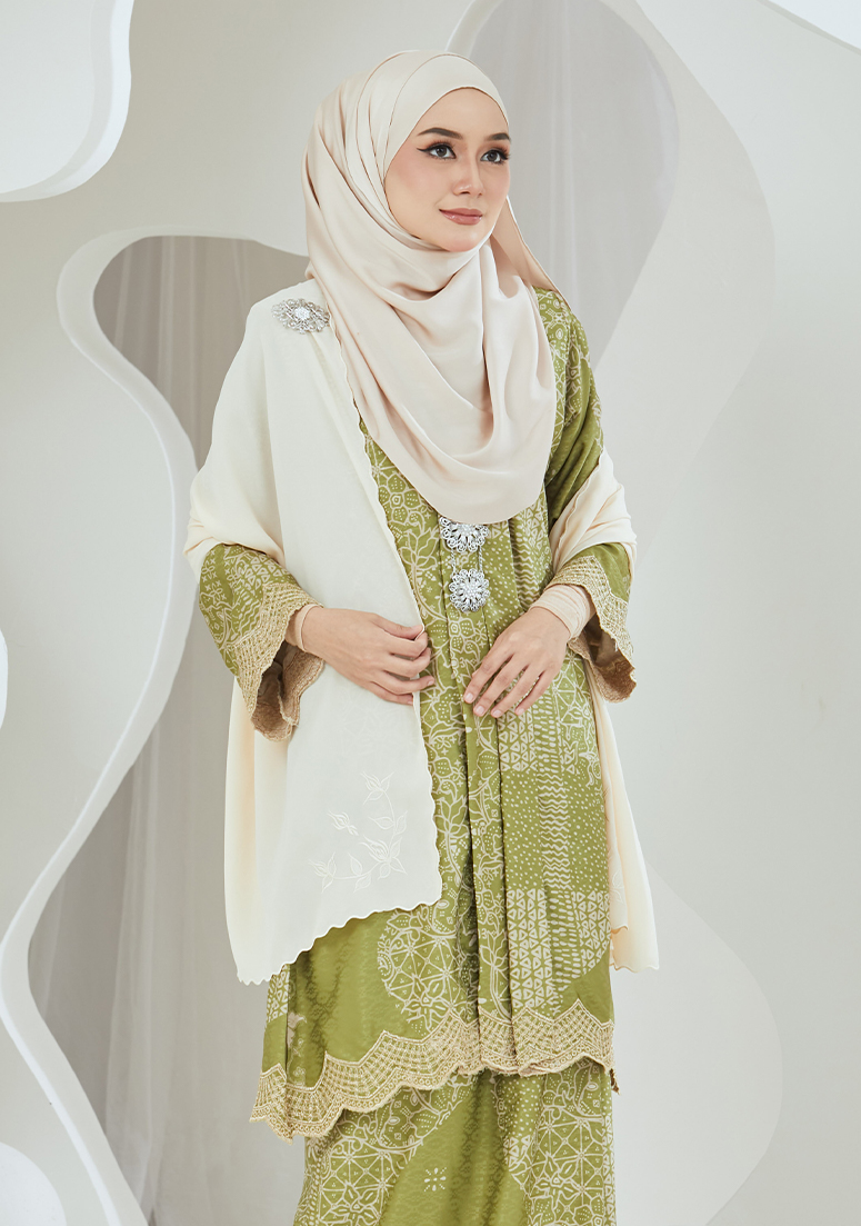 Kebaya Cindai - Lime Green