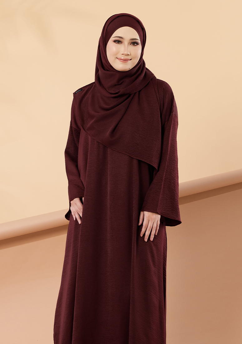 Abaya Hajar - Maroon