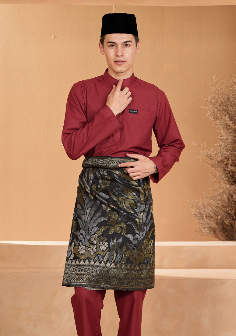 Baju Melayu Aziz - Maroon