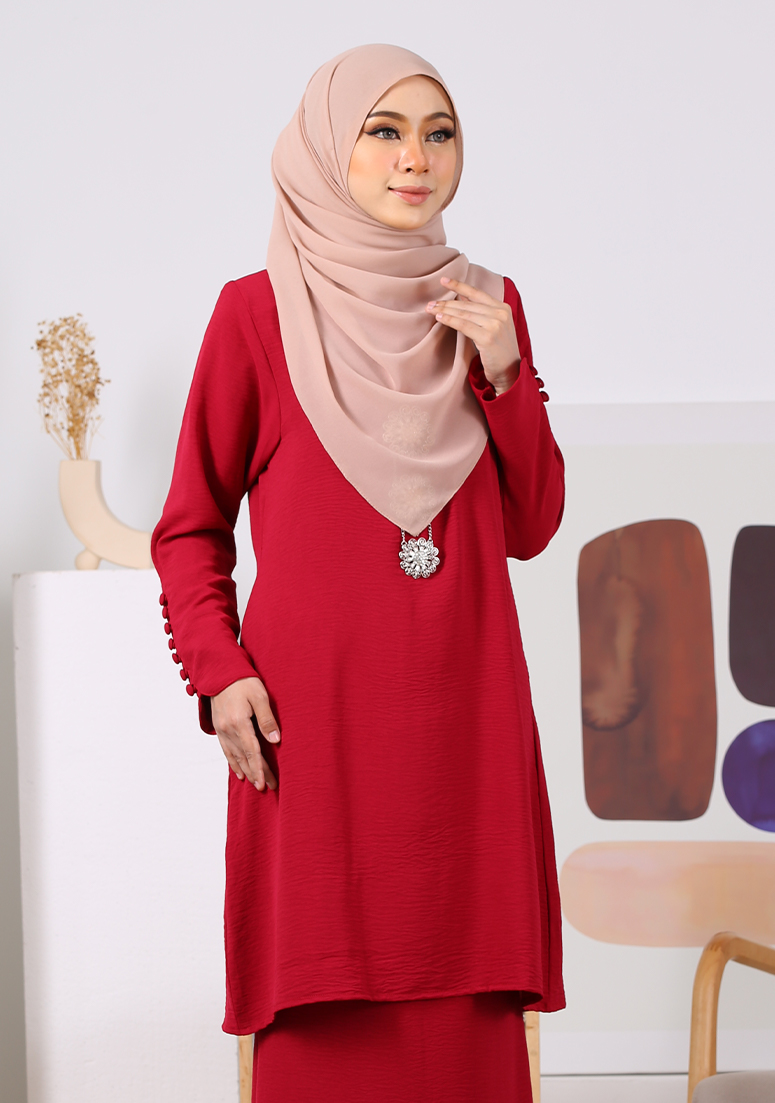 Kurung Airis - Maroon