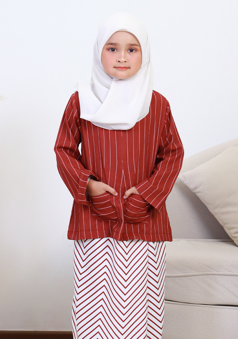 Kurung Imani Kids - Maroon