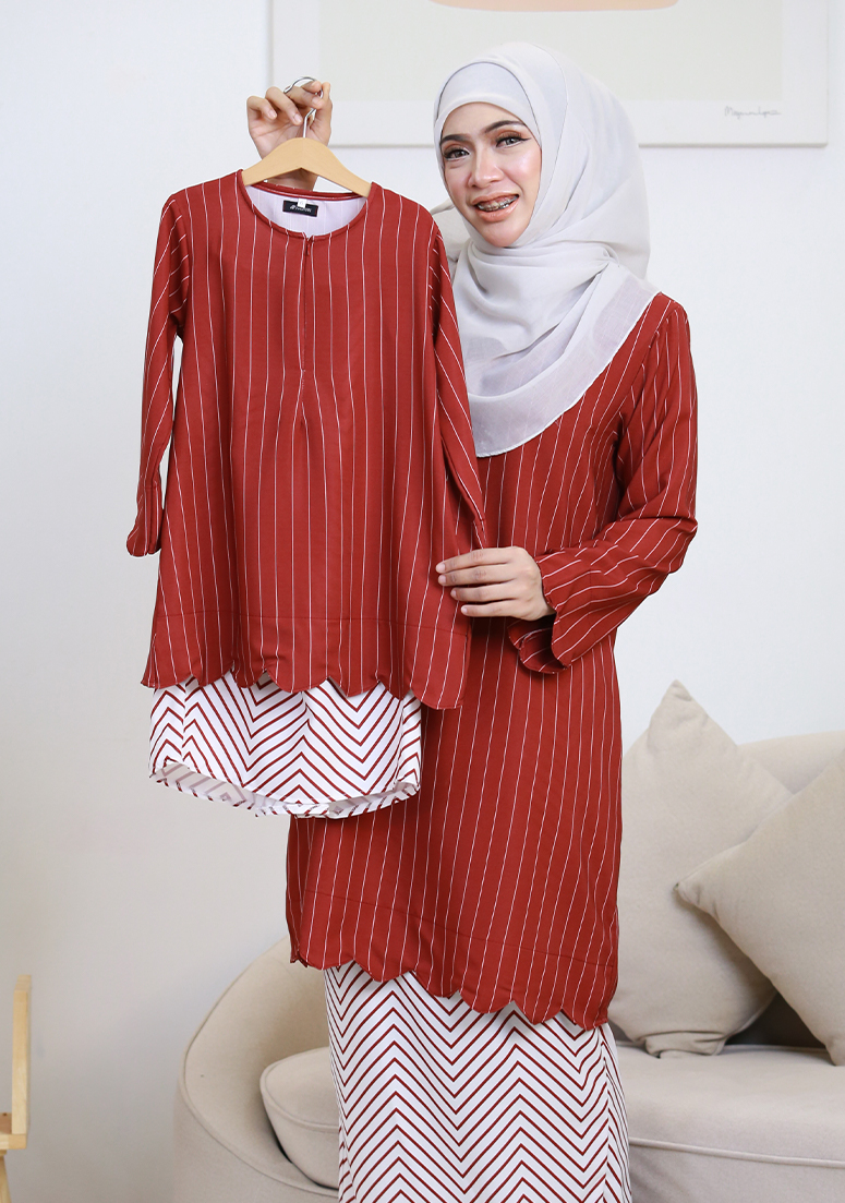 Kurung Imani Labuh Kids - Maroon