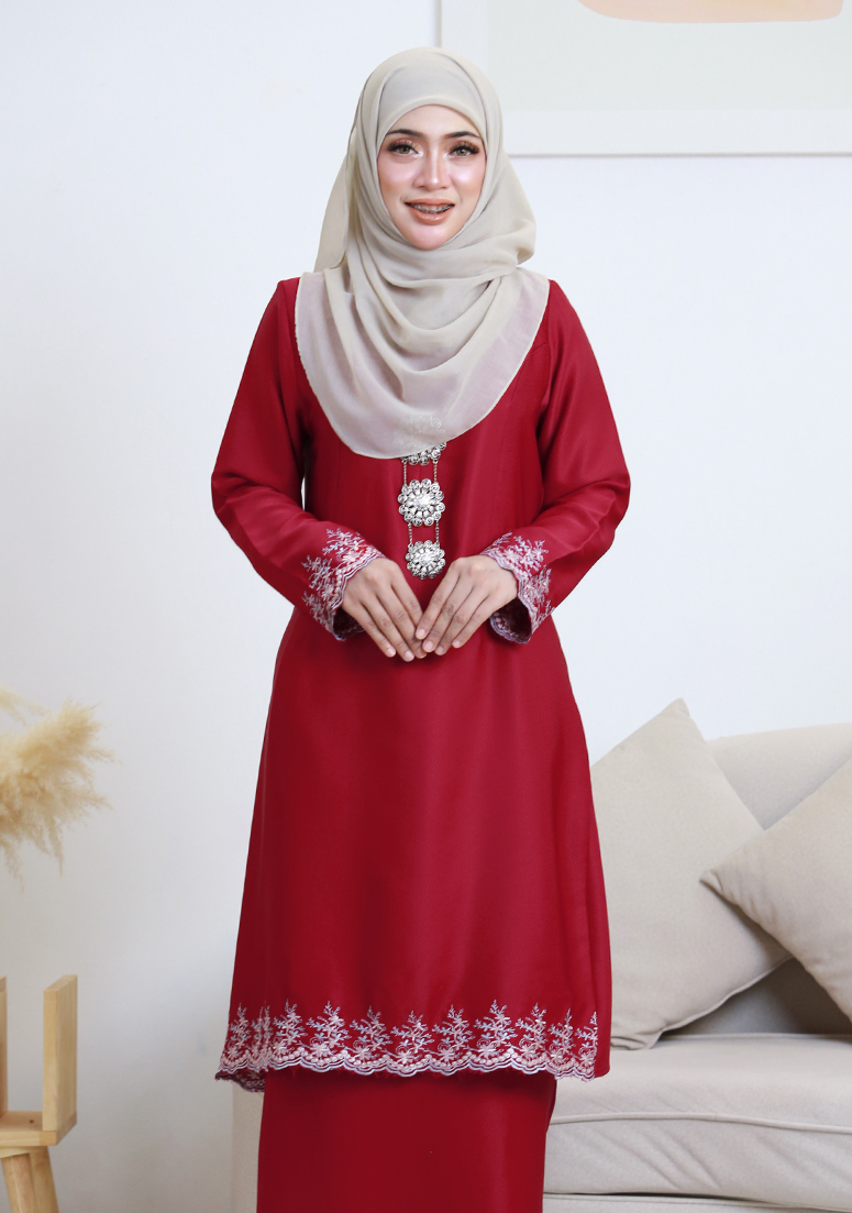 Kurung Dang Faeza - Maroon
