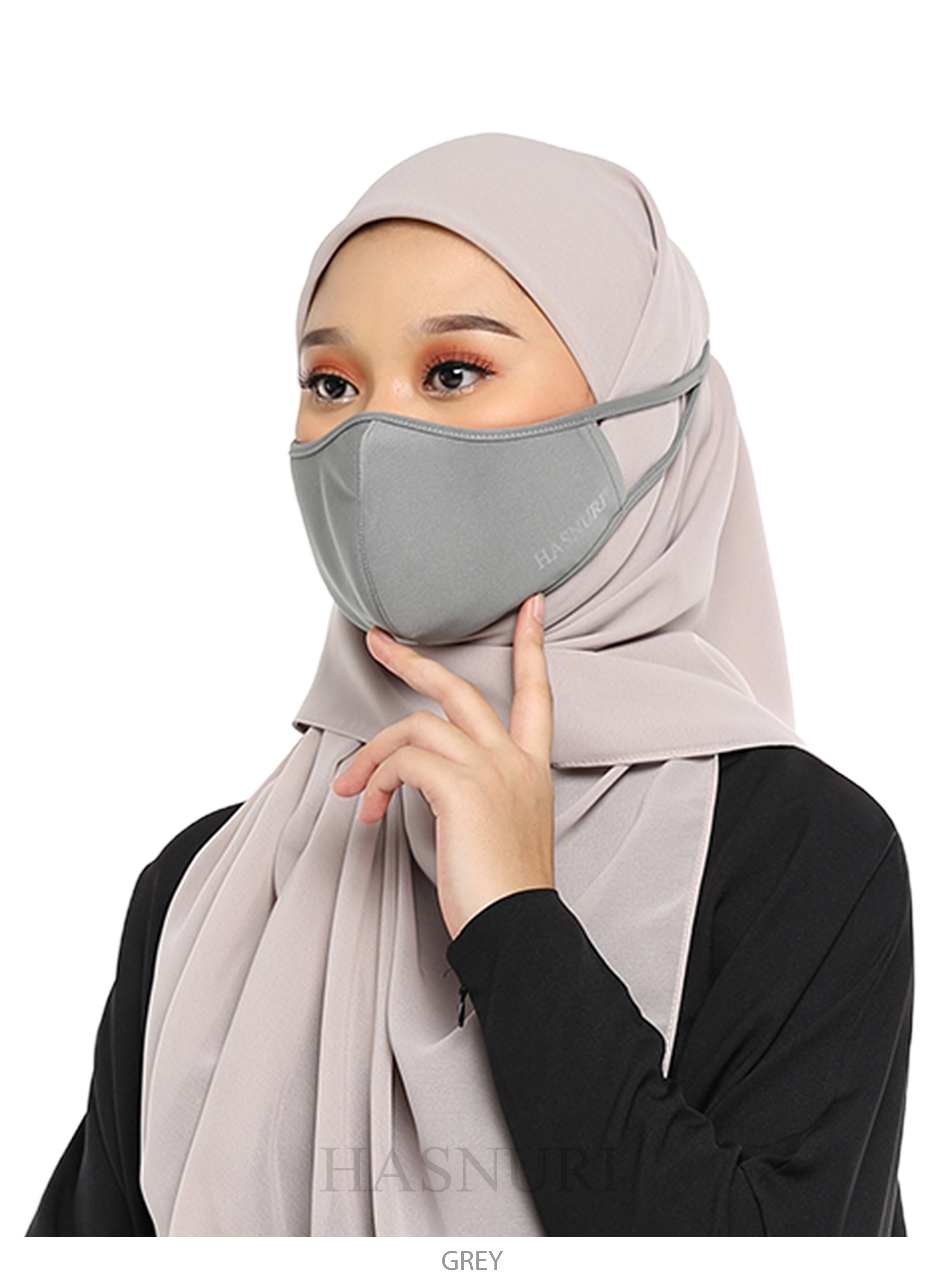 Face Mask Hasnuri - Grey