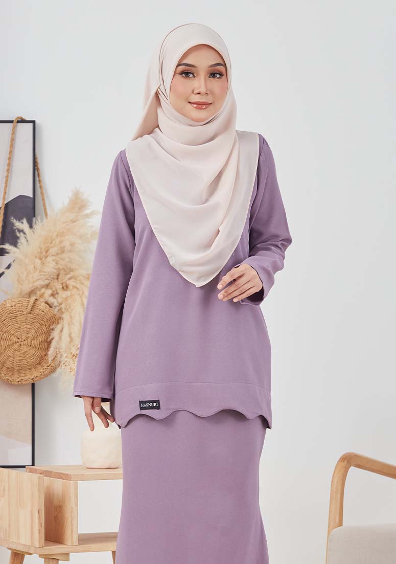 Kurung Mini Scallop - Light Mauve