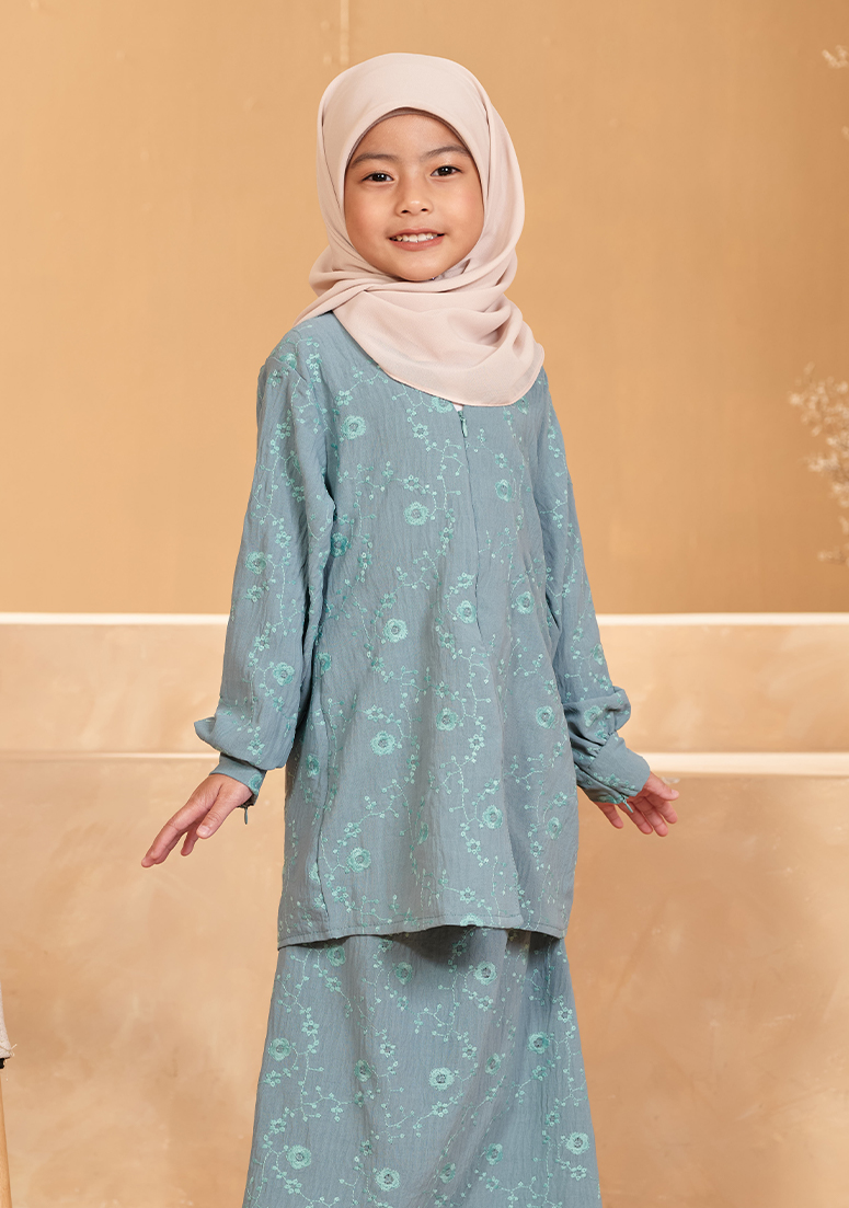 Kurung Zurdia Kids - Mint Green