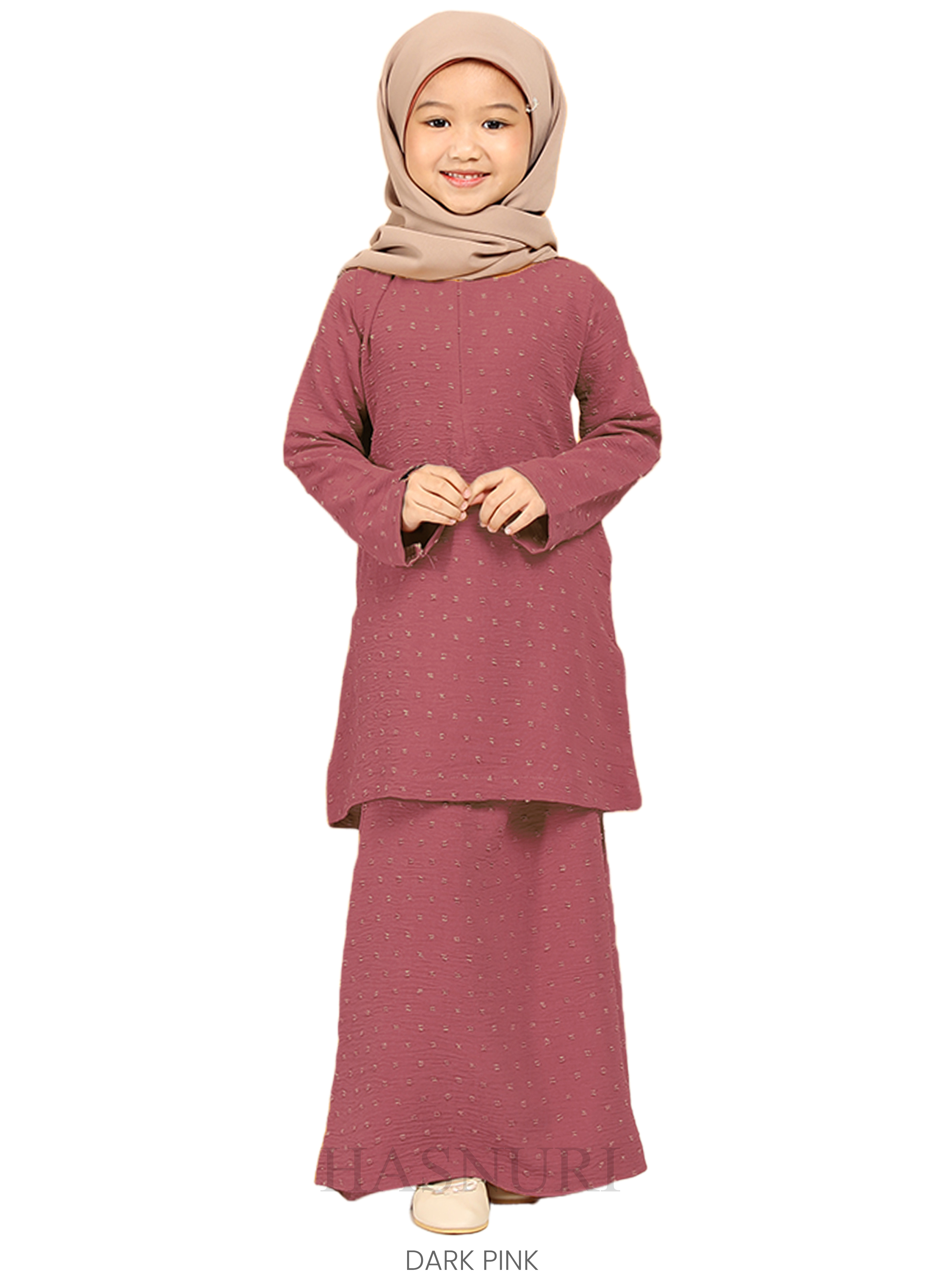 Kurung Misha Kids - Dark Pink