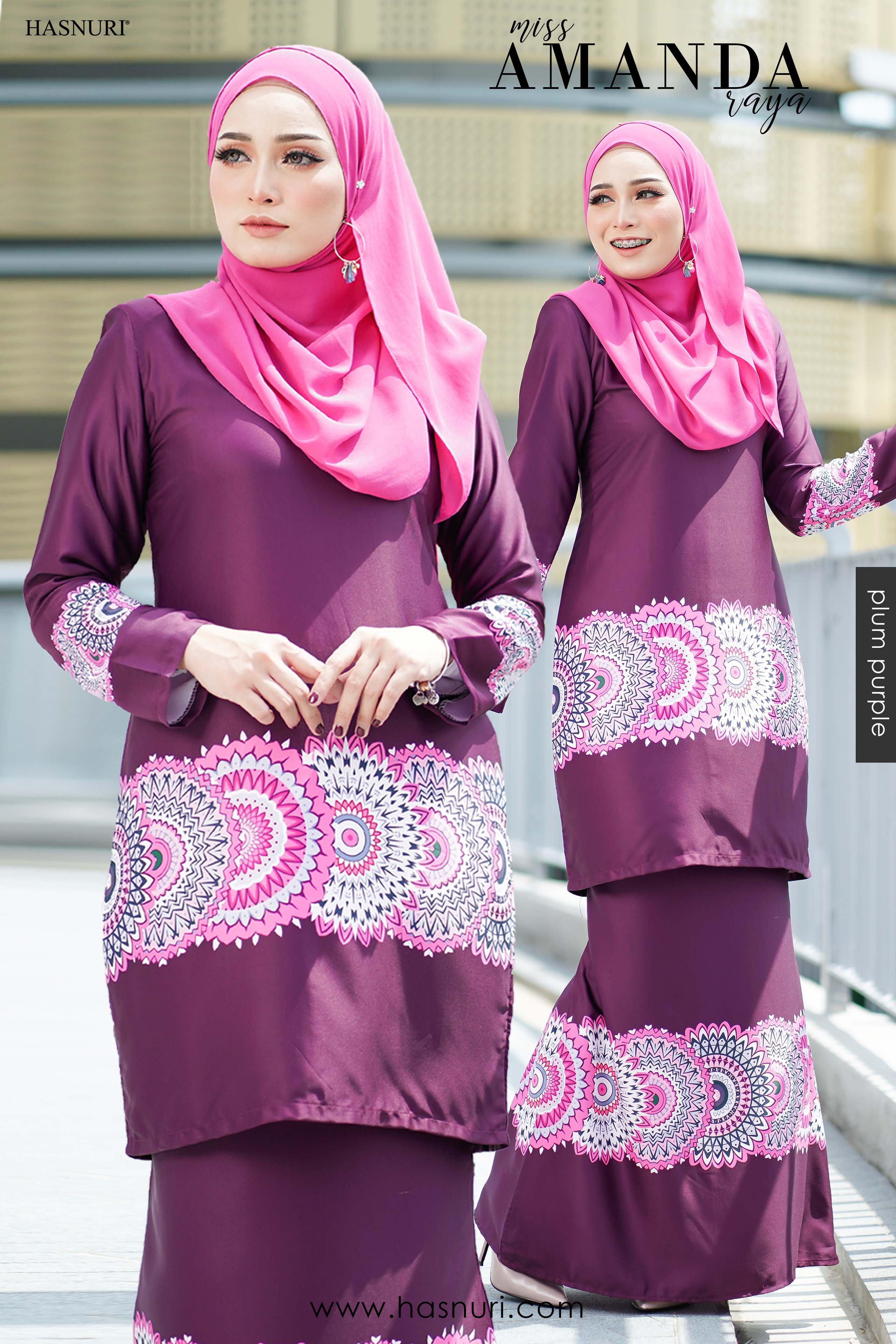Kurung Miss Amanda - Plum