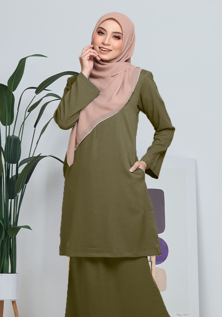 Kurung Amani - Moss Green
