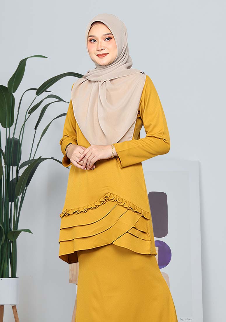 Kurung Delisha - Mustard