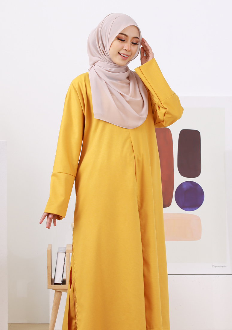 Suit Raudhia - Mustard