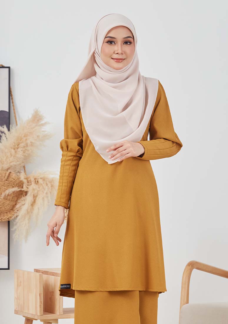 Kurung Safwanah - Mustard Gold