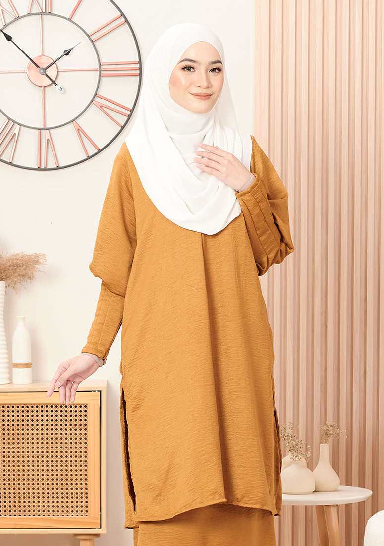 Kurung Zayra - Mustard Gold