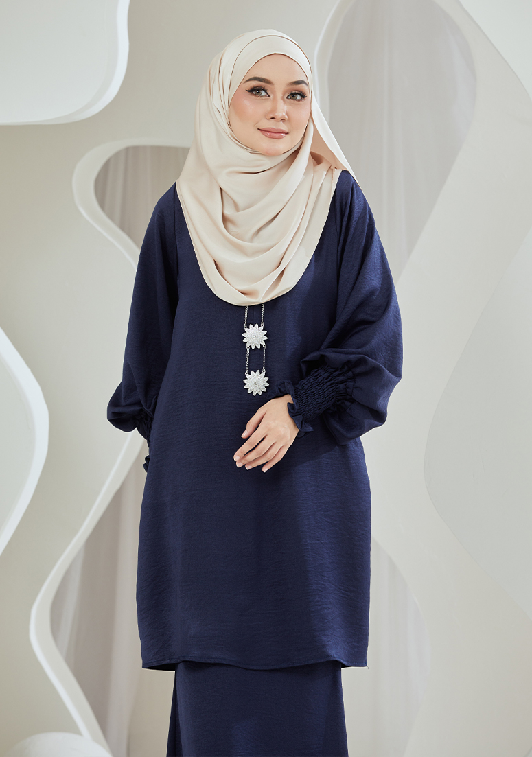 Kurung Tiara - Navy Blue