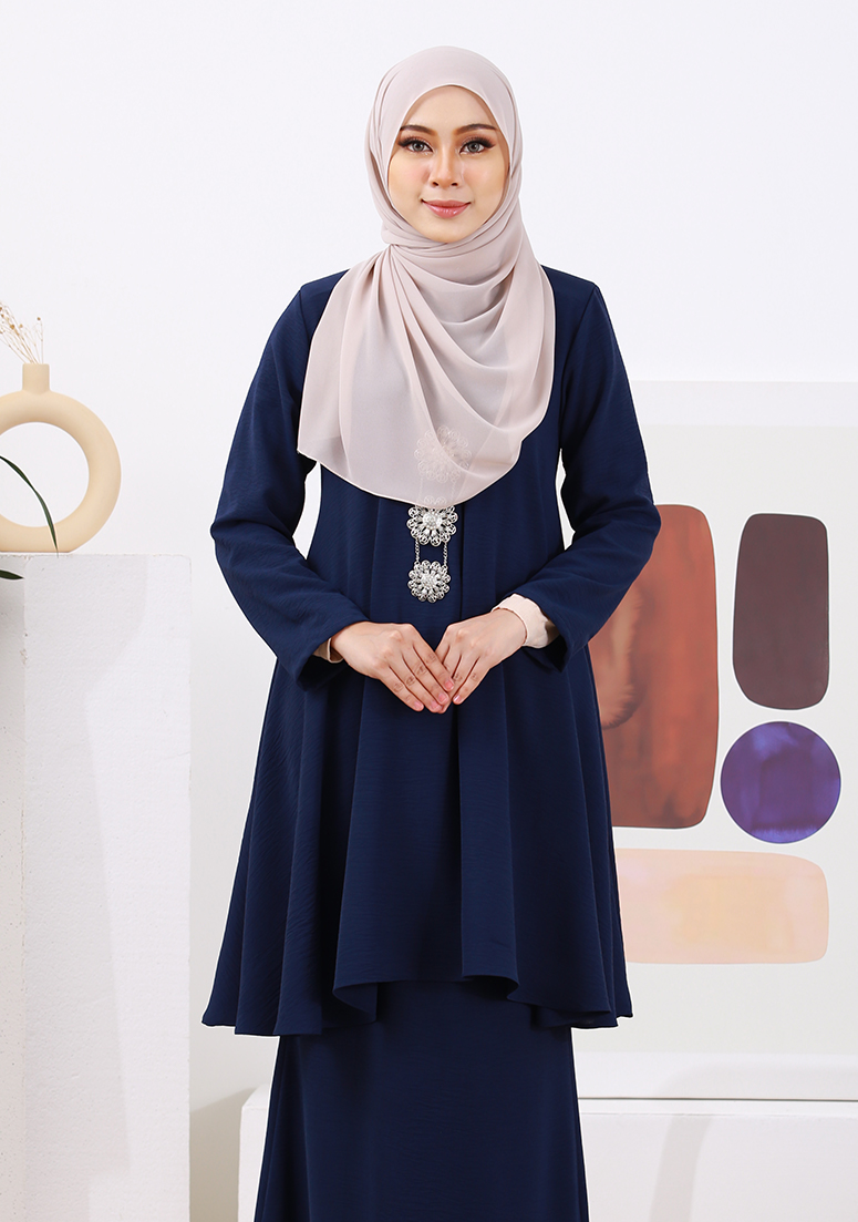 Kurung Maymunah - Navy Blue