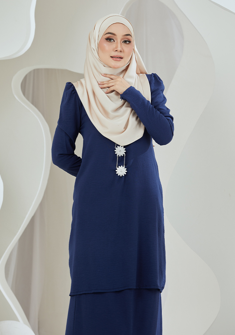 Kurung Balqis - Navy Blue