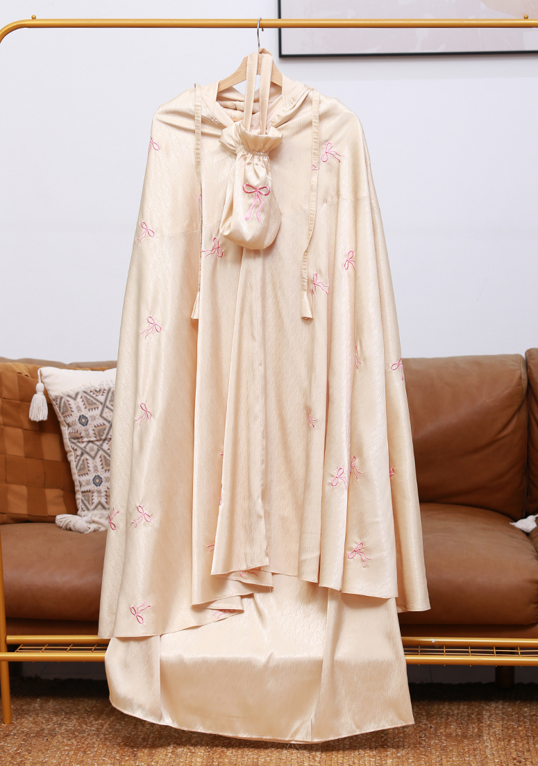Telekung Reben - Nude Cream