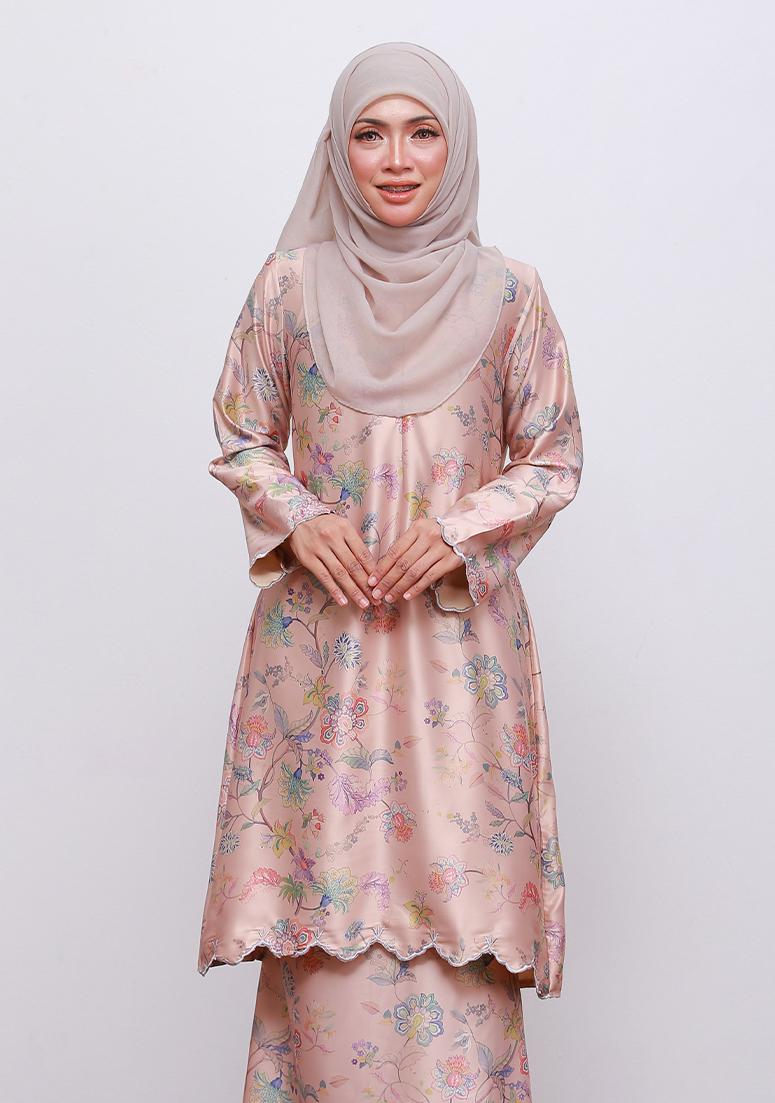 Kurung Che Baiduri - Nude Peach