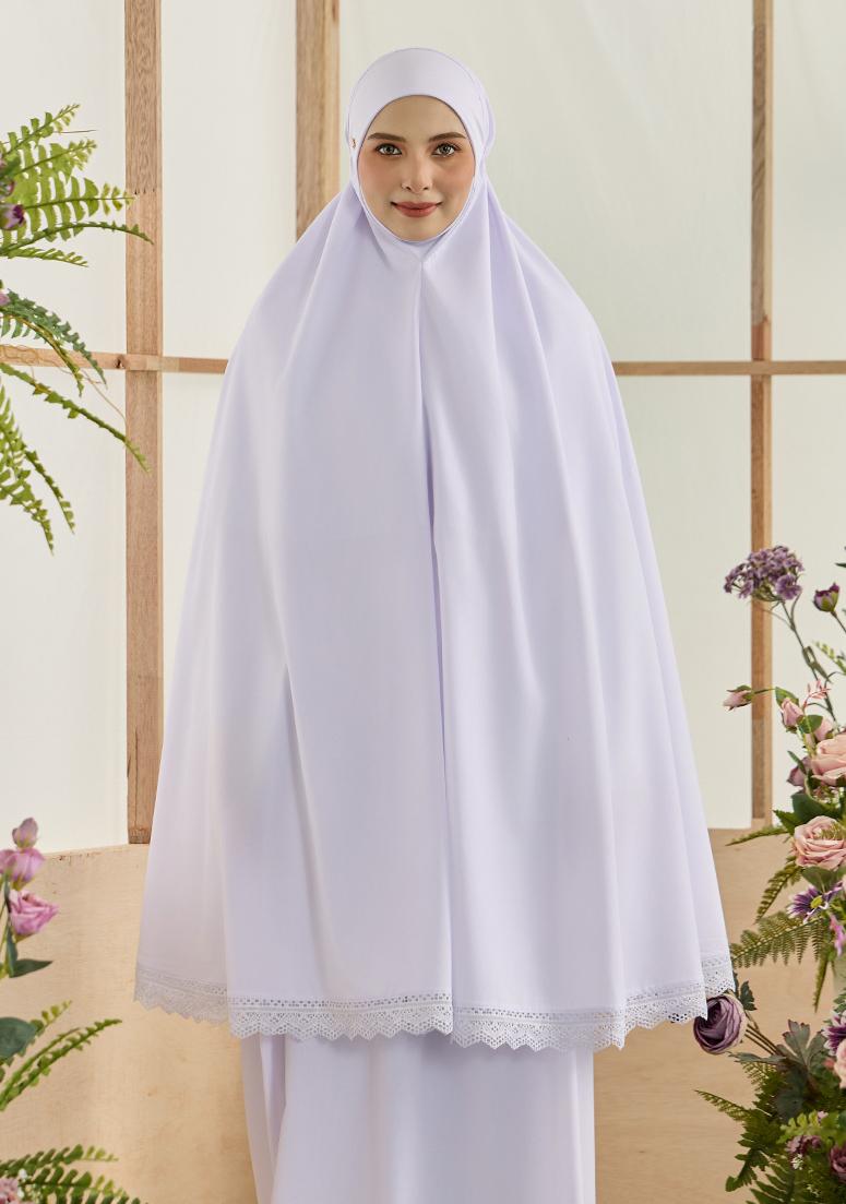 Telekung Hajar - Off White