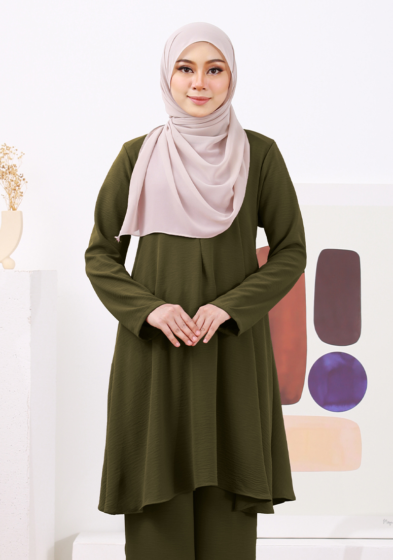 Suit Maymunah - Olive Green