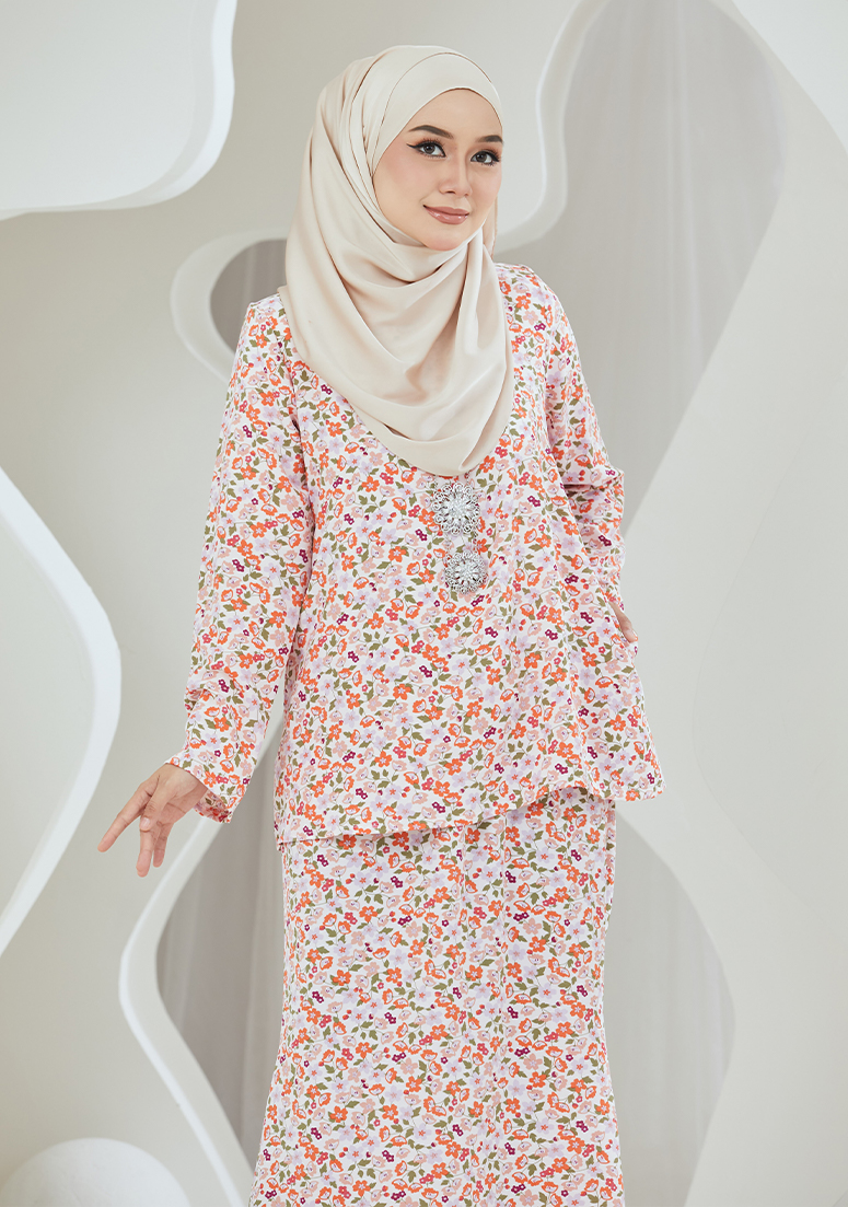 Kurung Cik Melati - Orange