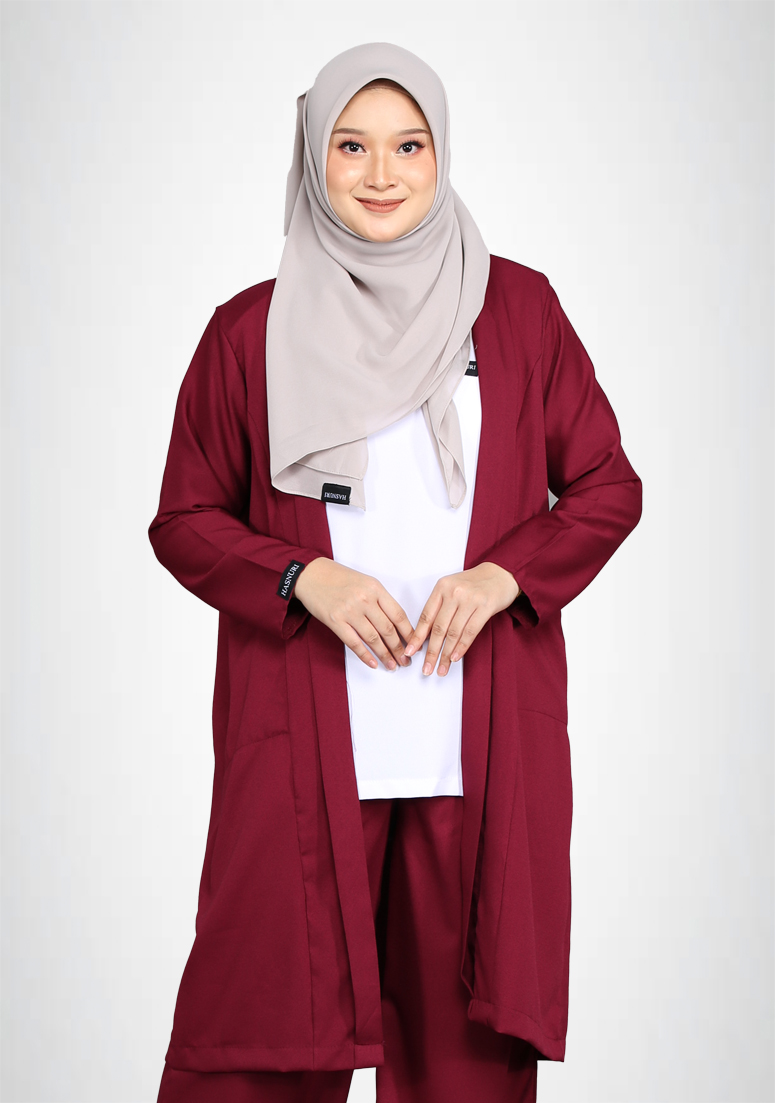 Cardigan Atyaa - Maroon - XXL