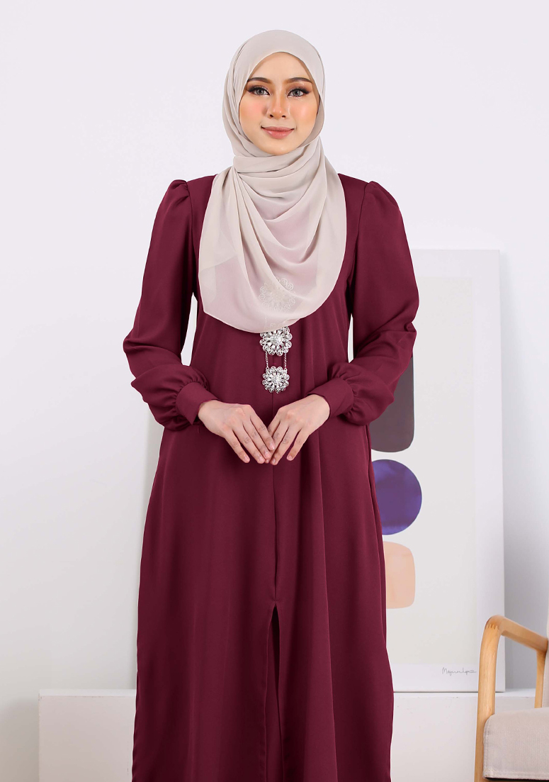 Kurung Nur Zakiya - Plum