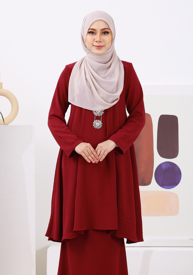Kurung Maymunah - Plum
