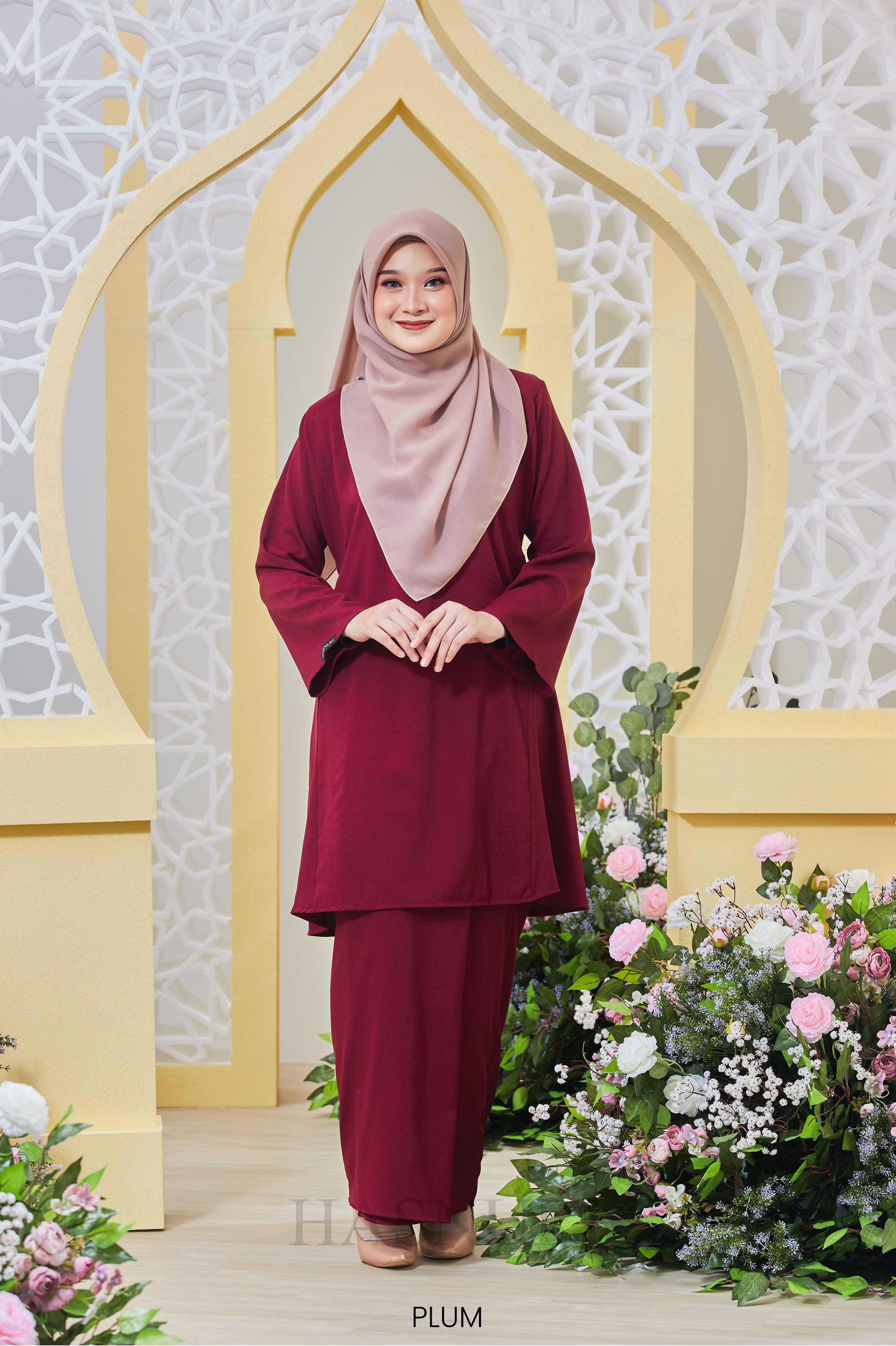 Kurung Zaleha - Plum