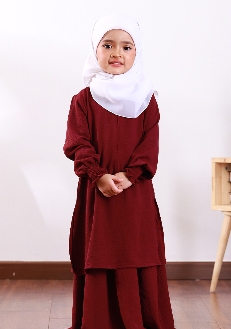 PO Kurung Princess Helena Kids - Plum