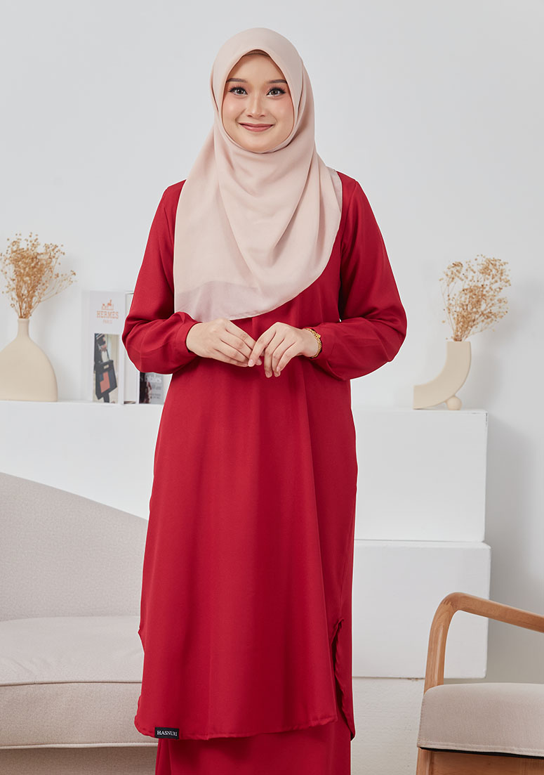 Kurung Jazlyn - Red Maroon