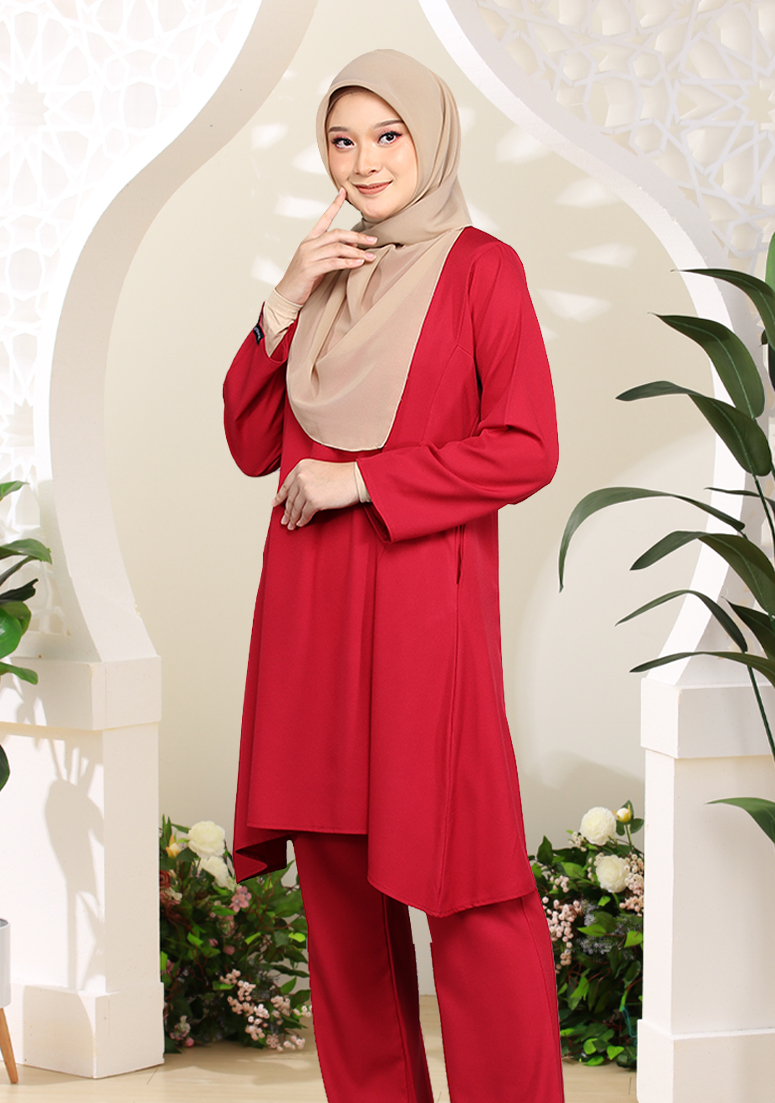 Suit Zaheera - Red Maroon