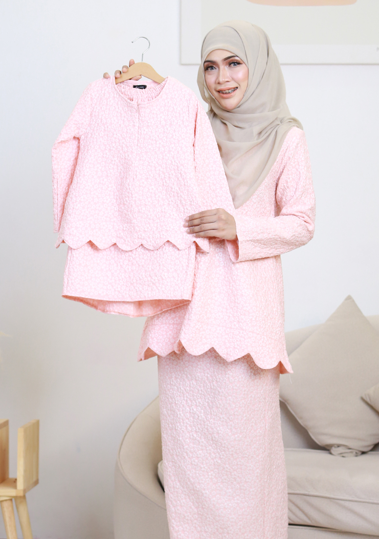 Kurung Wan Leanna Kids - Rosy Pink