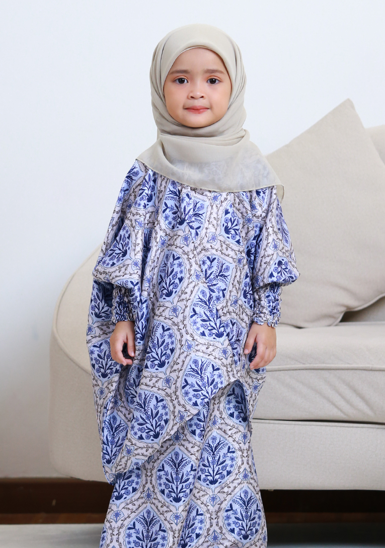 Kurung Wan Naila Kids - Royal Blue