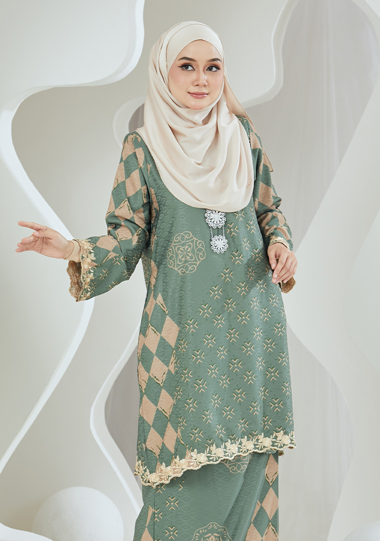 Kurung Ratna - Sage Green