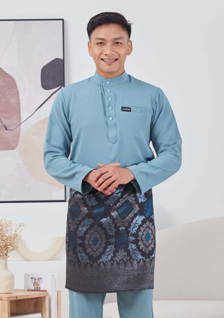 Baju Melayu Fattah - Dusty Blue