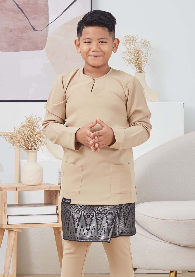 Baju Melayu Mateen Kids - Vanilla
